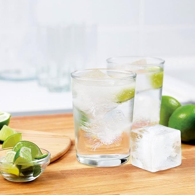 Tovolo Large 2” King Cube Ice Tray Charcoal Gray Ice Cube Trays for Whiskey Cocktails Smoothies, Big Square Ice Cube Mold Silicone Freezer Tray for Perfect Rock Cubes BPA Free Dishwasher Safe