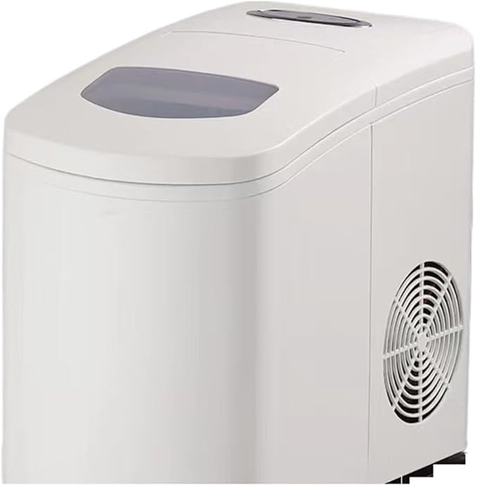 ice Crusher, Portable Compact Ice Maker, Counter Top Ice Making Machine, 26lb per Day, White,for Home, Restaurants & Cafes