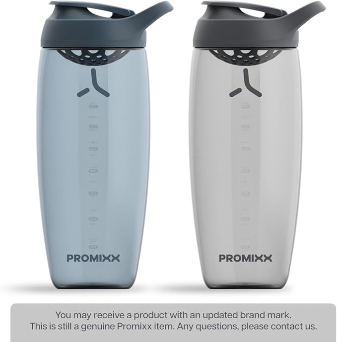 Promixx Pursuit Protein Shaker Bottle (32 oz) – Silent No-Ball Mixer, Leak-Proof Lid, BPA/BPS & Phthalate-Free ECOZEN – Easy-Clean Shaker Cup for Protein Shakes, Pre & Post-Workout Smoothies