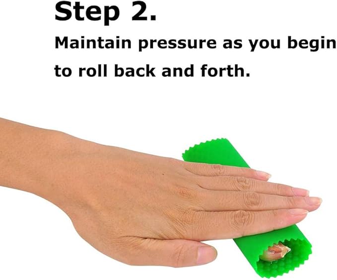 2 Set Silicone Garlic Peeler Easy Roller Tube Useful Garlic Odorfree Kitchen Tool (Black,Green)