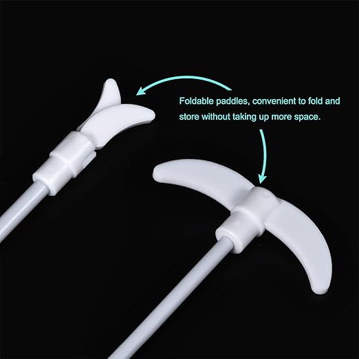 MECCANIXITY PTFE Electric Stirring Rod 450mm Length Overhead Stirrer Mixer Shaft with Foldable Paddle for Lab