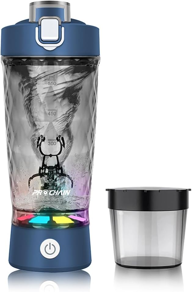 PROCHAIN Electric Protein Shaker Bottle, Protein Shakes Mixer, Portable Pre Workout Self Mixing Cup, Made with BPA-Free Tritan, 22oz