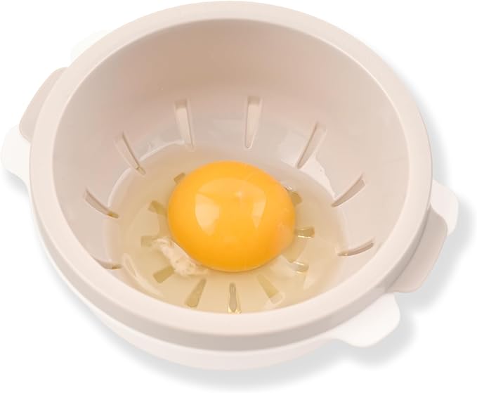 Japanese Microwave Egg Cooker - Perfect for Eggs Benedict - Easy Soft-Boiled Egg Maker - Microwave Egg Poacher - Ideal for Topping Dishes - Single Egg Use - Made in Japan