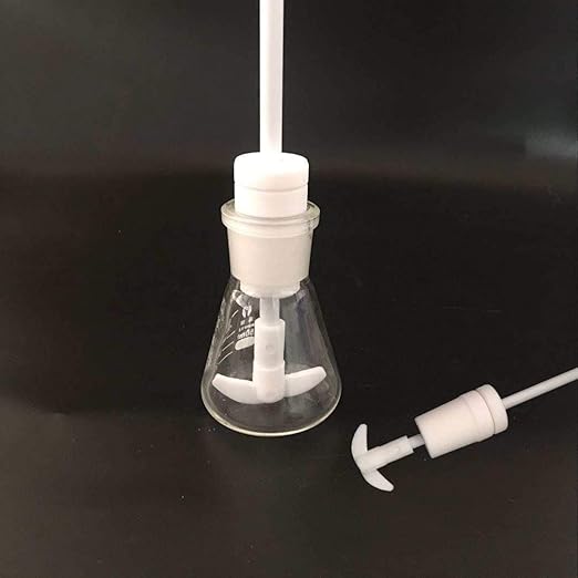 (350MM) / 13.8 Inches PTFE Coated Stainless Steel Electric Overhead Stirrer Mixer Shaft Stirring w/Foldable Paddle Blade Rod Lab Utensils Supplies (7mm Diameter)
