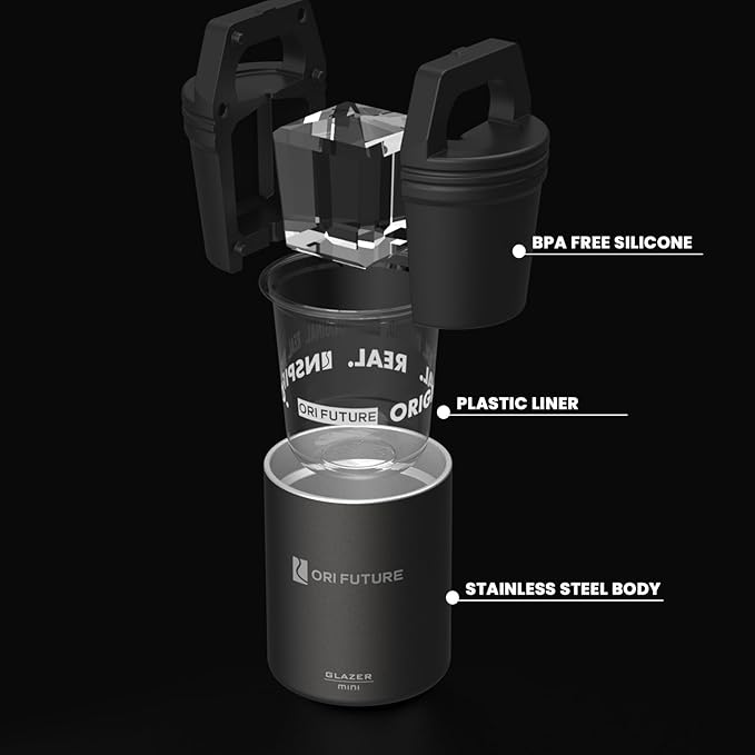 GLAZER mini, Clear Ice Cube Mold, Ice Cube Maker for Whiskey