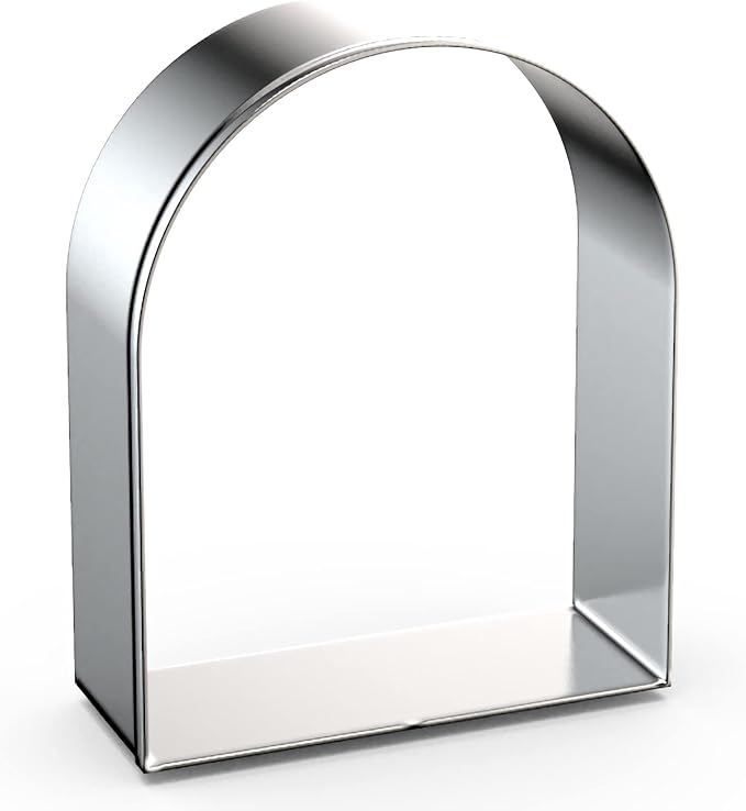 Arch Cookie Cutter Set Large - 5 Inch, 4 Inch, 3 Inch, 2 Inch - Arched Door Geometric Frame Plaque Cookie Cutters Shapes Molds - Stainless Steel