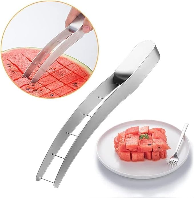 Watermelon Cutter Slicer Winnes Fruit Kitchen Tool Gadgets Melon Knife Cut Watermelon Into Cubes Stainless steel Cube Cutter