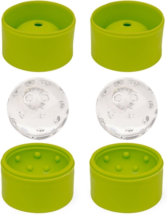 Kikkerland Pickleball Ice Ball Molds, Set of 2 Ice Molds
