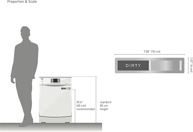 Kubik Letters Clean Dirty Magnet for Dishwasher, Premium Stainless Steel Grade 304, Kitchen Organizers and Storage Decor Accessories, Extra Adhesive Tapes Included.