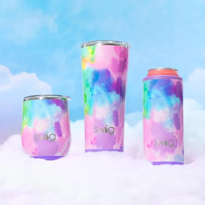 Swig Life 22oz Insulated Tumbler, Travel Coffee Tumbler with Lid, Cup Holder Friendly Travel Coffee Mug, Stainless Steel (Cloud Nine)