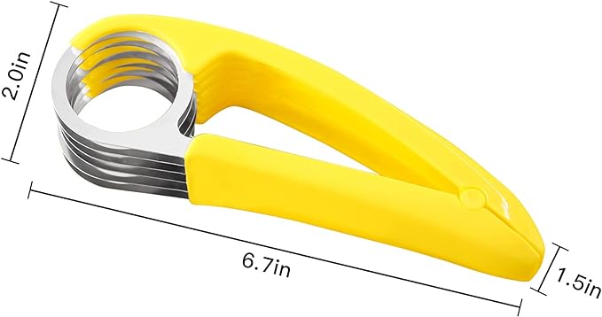 FireKylin Banana Slicer,ABS + Stainless Steel Fruit and Vegetable Salad Peeler Cutter Kitchen Tools For Banana, Strawberry,Grape（2 pcs）
