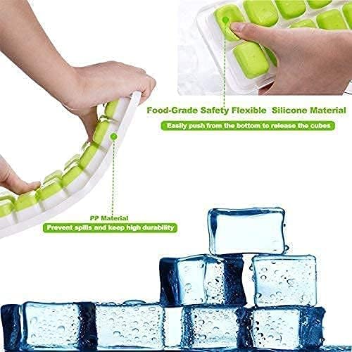 Ice Cube Tray 6 Packs, Silicone ice Cube Tray With Lid, Ice Cube Trays For Freezer, Easy-Release Food-Grade PP & Organic Silicone, Portable & Separable, Dishwasher Safe, Effortless Cleaning & Usage
