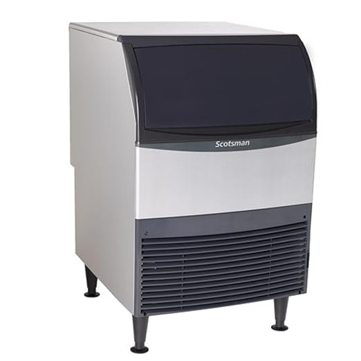 Scotsman UF424A-1 Flake-Style Air Cooled Ice Maker Machine with Bin, 80-Pound Capacity, Stainless Steel, 115-Volts, NSF