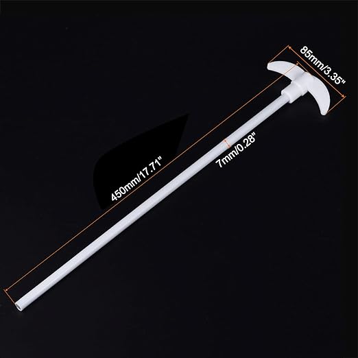MECCANIXITY PTFE Electric Stirring Rod 450mm Length Overhead Stirrer Mixer Shaft with Foldable Paddle for Lab