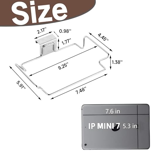 Metal Trash Bag Holder for Kitchen,Office,Dorm Room,Hanging Trash Can, Under Cabinet Hanger Rack,Space Saving Garbage Hook,Bag Holder for Plastic Bags (Silvery, 9.3 * 5.9'')