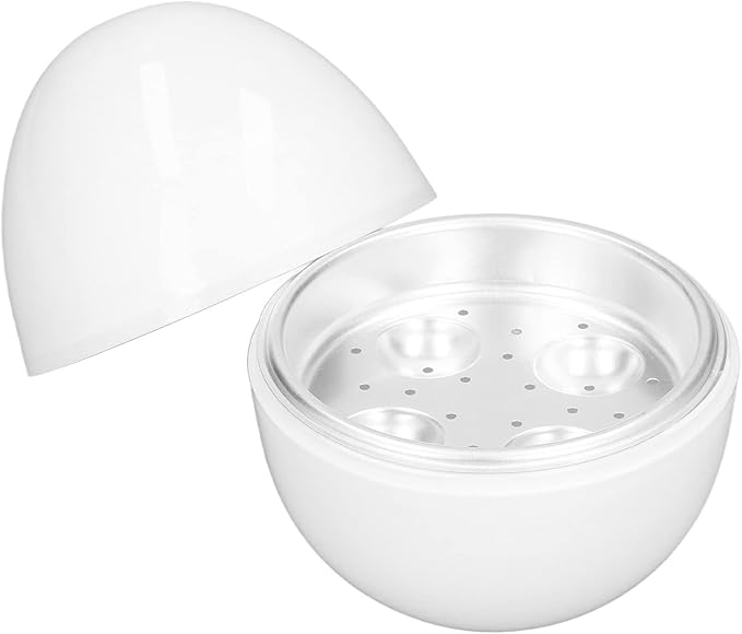 Hard Boiled Egg Cooker Hard Boiled Egg Cooker 4 Eggs Capacity Compact Design ABS Material Egg Shape Microwave Function Egg Boiler