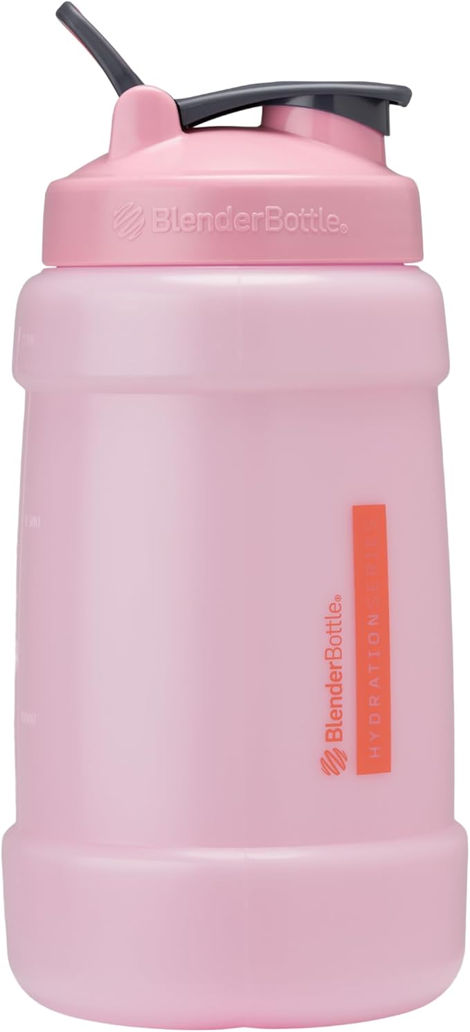 BlenderBottle Hydration Koda V1.5, Half Gallon Water Bottle, 74-Oz, Full-Color Pink