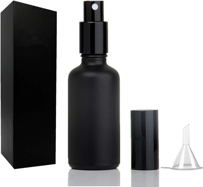 Shining Craft Cocktail Atomizer Sprayer - 1.7OZ / 50ml, Cocktail mister Vermouth Spritzer Bitters Spray Bottle for Cocktails Portable Perfume Refillable Sprayer, SC008 (Black)
