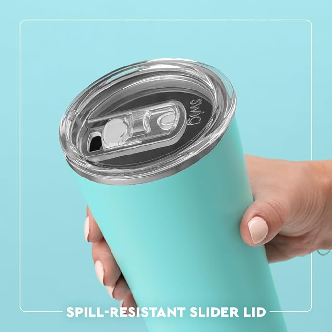 Swig Life 22oz Insulated Tumbler, Travel Coffee Tumbler with Lid, Cup Holder Friendly Travel Coffee Mug, Stainless Steel (Cloud Nine)
