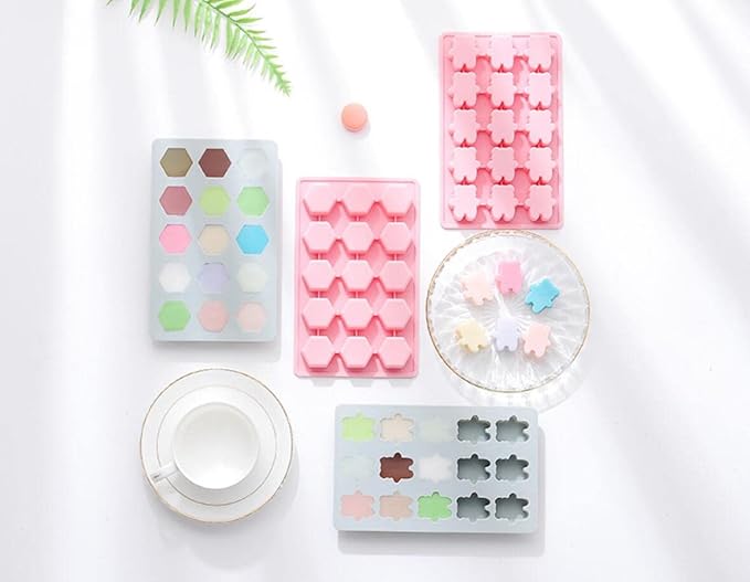 Cute Ice Cube Trays Silicone Chocolate Mold Wax Melt Molds Easy Release Ice Trays Non-Stick Chocolate Soap Pudding Jello Ice Cube Tray (Watermelon)