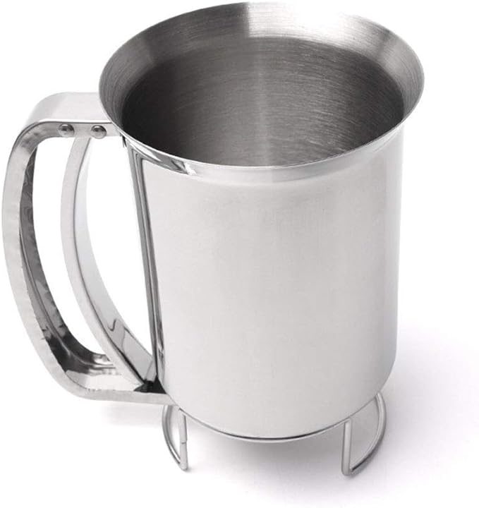 Stainless Steel Pancake Cupcake Batter Dispenser - Great for Cupcakes Belgian Waffles Crepes Muffin Baking (800ml)