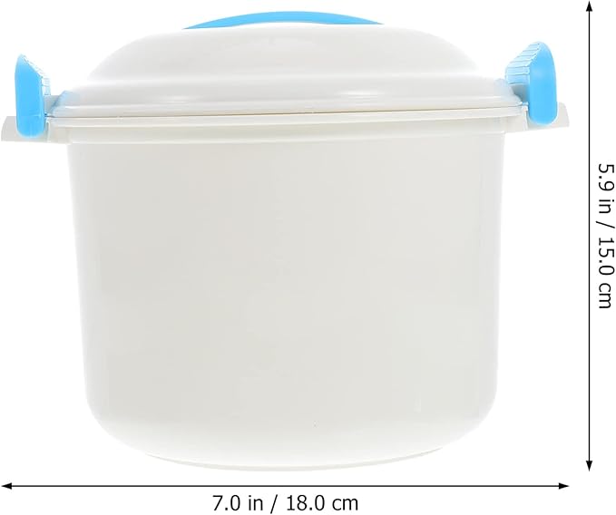 UPKOCH Microwave Rice Cooker 6 Cup Small Plastic Steamer for Rice Vegetables and Eggs Dishwasher Safe Microwave Cookware for Home and Office Kitchen