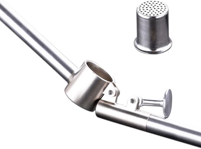 Stainless Steel Garlic Press Extended Handle Heavy Duty Garlic Mincer and Crusher Manual Kitchen Tool