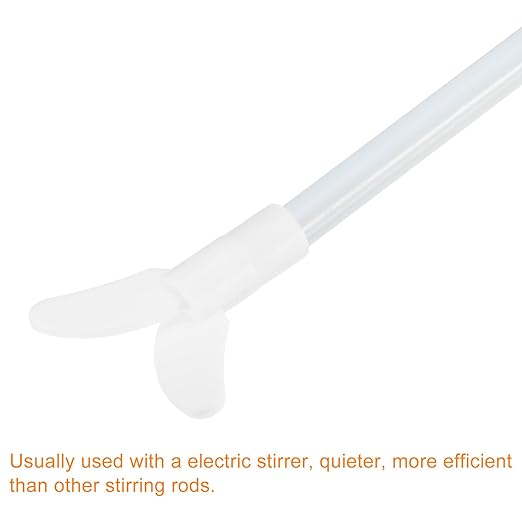 MECCANIXITY PTFE Electric Stirring Rod 400x65mm Length Overhead Stirrer Mixer Shaft with Foldable Paddle for Lab