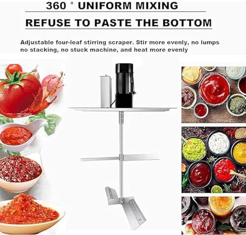 Electric Pot Stirrer Mixer - Automatic Food Mixer with Speed Control, 4-Blade Scraper for Jams, Sauces, Fillings & Seasoning (15L Capacity)