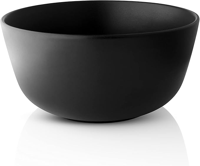 Eva Solo | Nordic Kitchen Bowl 2L Diameter 21 cm | Dishwasher & Microwave Safe | Black Stoneware | Danish Design & Functionality | Tools Kitchen Gadgets & Accessories