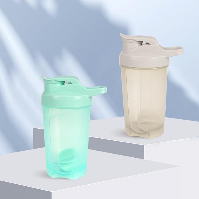 D.Y.A 16oz Shaker Bottle, Leak Proof Sports Shaker for Protein Shakes, Pre Workout & Travel, BPA Free, Green, 16oz/500ml