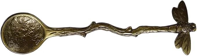 Retro Dragonfly Spoons Coffee Spoon Teaspoon Stainless Steel Tableware Creative Sugar Tea Spoon Stir Bar, Long Handle Spoons Kitchen Gadget Antique (Antique Bronze)
