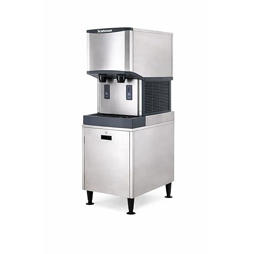 Scotsman Meridian Touchfree Countertop Nugget Ice Maker & Water Dispenser - 260 lb/Day, 12 lb Storage Bin, Stand w/Door