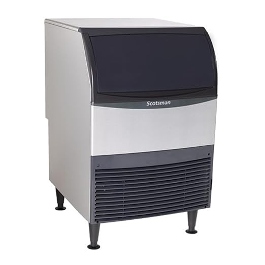Scotsman UC2724SA-1 24" Air-Cooled Cube Undercounter Ice Maker Machine with 80 lb. Storage Capacity, 282 lbs/Day, 115v, NSF