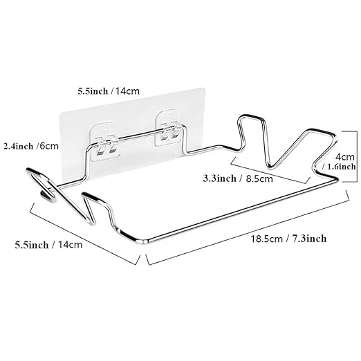 Trash Bag Holder for Cupboards Kitchen Cabinet Door, Stainless Steel Portable Garbage Bins ( with Wall Sticker Base ) Kitchen Waste Bins, Easy to Store, Can Be Put Away At any Time, Kitchen Essential