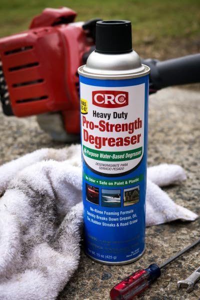CRC 05482 Heavy Duty Pro-Strength Degreaser, All-Purpose Water-Based Degreaser, Odorless, Safe on Paint and Plastic, 15oz, [1 Pack]