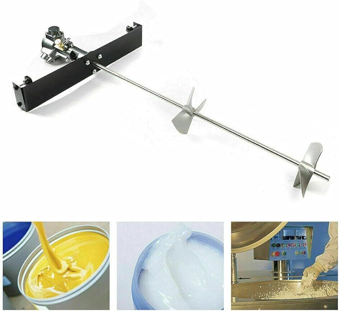 Eapmic 50 Gallon Pneumatic Paint Mixer Machine 1/2HP Pneumatic Agitator Stainless Steel Air Powered Paint Stirring Machine Automatic Barrel Drum Stirrer for Paint Ink Coating Viscous Liquid