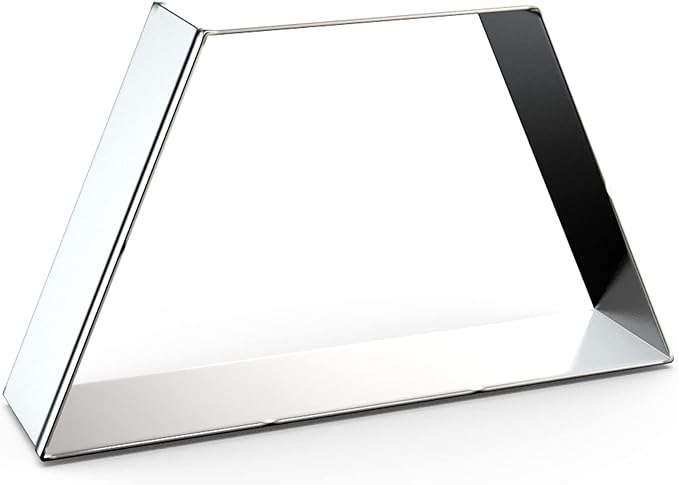 Trapezoid Cookie Cutter Set Large - 5 Inch, 4 Inch, 3 Inch, 2 Inch - Geometric Frame Plaque Cookie Cutters Shapes Molds - Stainless Steel