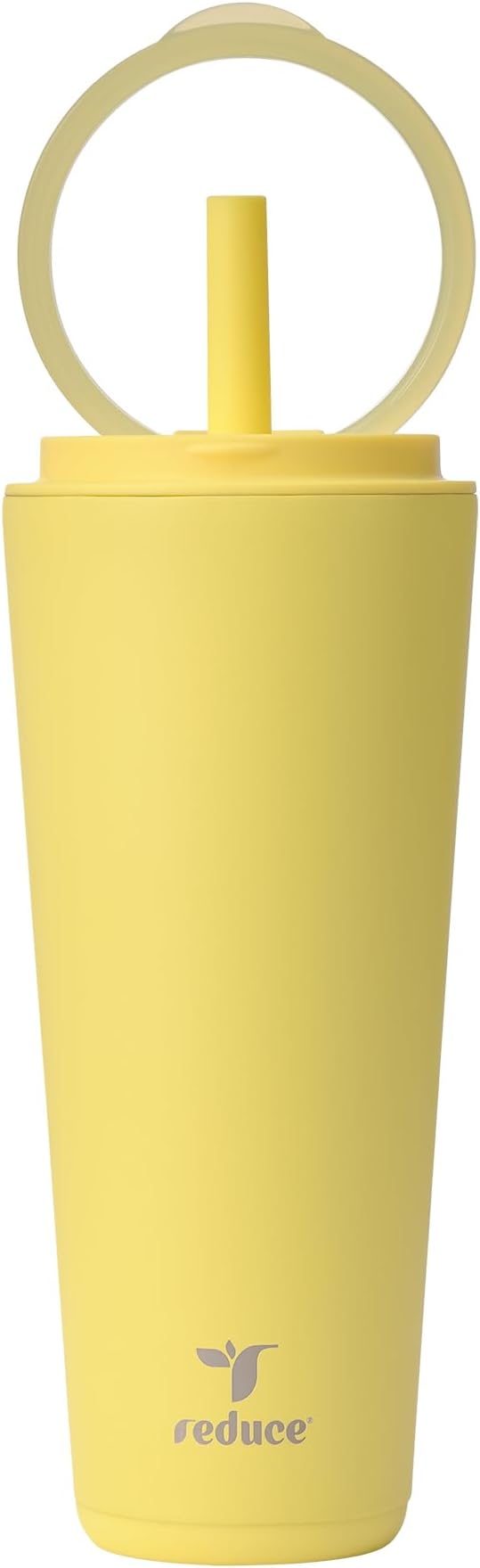 REDUCE Halo 32 oz Stainless Steel Vacuum Insulated Tumbler - Spill Proof Travel Mug with Flip Handle Lid - Keeps Drinks Cold for 32 Hrs - Dishwasher Safe - Cupholder Friendly - Pina Colada