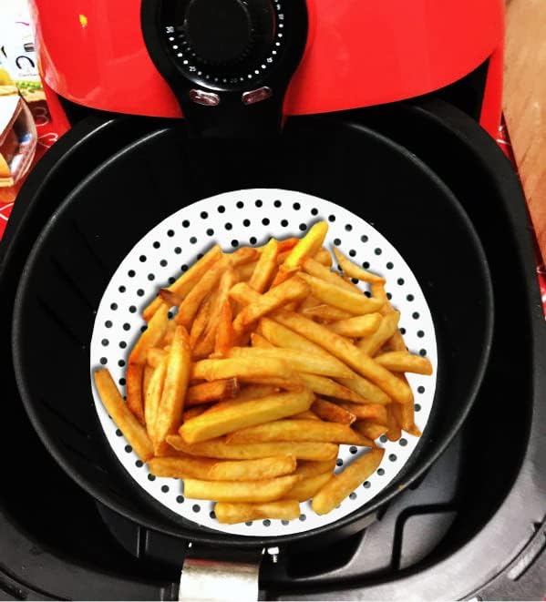 Multipurpose Silicone Liner for Steamer, Air Fryer, Pressure Cooker: Upgraded Reusable Air Fryer Liners, Silicone Baking Mat Steamer Liner, AirFryer Accessory Parchment Paper Replacement 13"