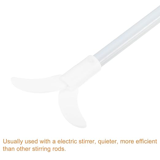 MECCANIXITY PTFE Electric Stirring Rod 300x85mm Length Overhead Stirrer Mixer Shaft with Foldable Paddle for Lab