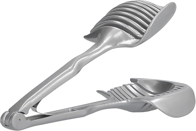 Lemon Slicer, Handheld Tomato Slicer Lemon Cutter Round Fruit Tongs Stainless Steel Onion Slicers Holder for Fruits Vegetables