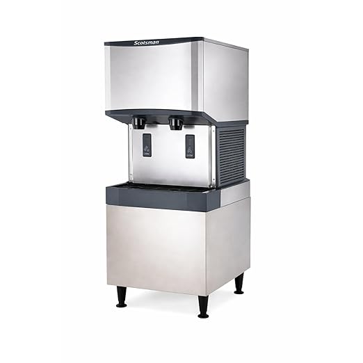 Scotsman Meridian Touchfree Countertop Nugget Ice Maker & Water Dispenser - 500 lb/Day, 25 lb Storage Bin, Stand