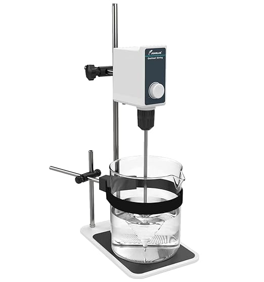 JOANLAB Laboratory Overhead Stirrer Mixer Lab Stirrer 10L | Stirring Rod and Stainless Steel Stand | Mixer Adjustable Speed 100-1000RPM 10000 mPas