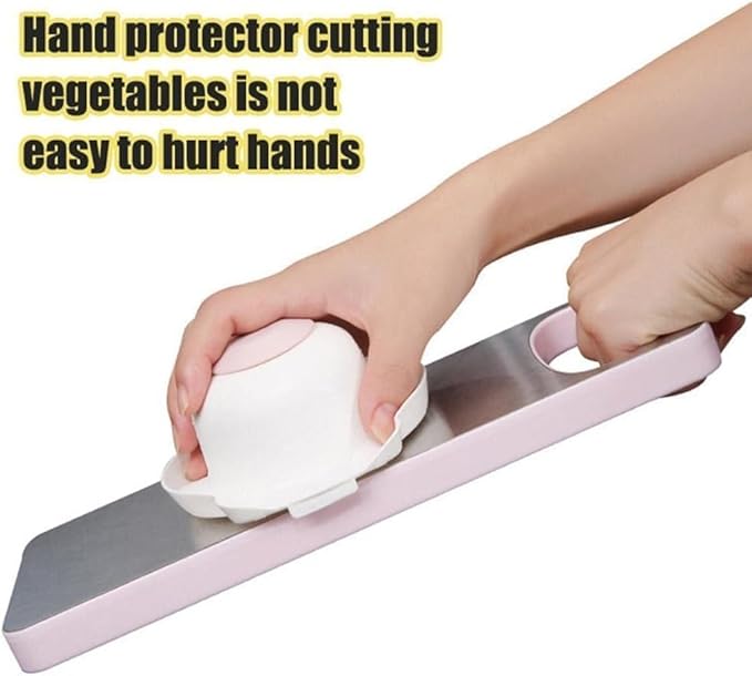 Blue Food Safety Holder for Mandolin or Grater, Finger Anti-Cut Protectors for Mandoline Slicer, Food Slicer Cutter Finger Guard