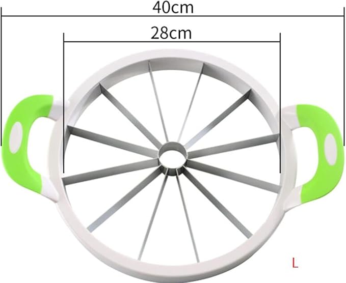 Large Watermelon Slicer Cutter Comfort Silicone Handle Watermelon Slicer Creative Melon Cutter Knife Cutting Tools(11INCH)