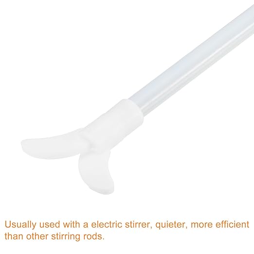 MECCANIXITY PTFE Electric Stirring Rod 350x55mm Length Overhead Stirrer Mixer Shaft with Foldable Paddle for Lab