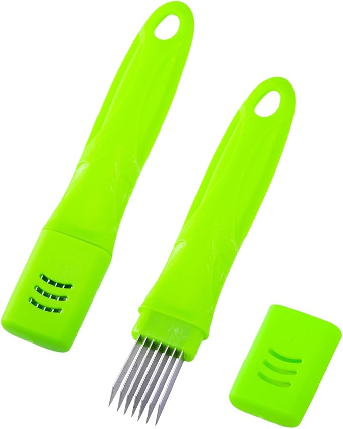 XJMWXHFC 2Pcs Chopped Green Onion Knife, Scallion Cutter Shred Knife, Vegetable Cutter Sharp Scallion Cutter Shred Knife, Stainless Steel Household Multifunctional Food Slicer Gadget
