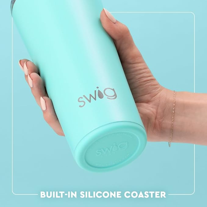 Swig Life 22oz Insulated Tumbler, Travel Coffee Tumbler with Lid, Cup Holder Friendly Travel Coffee Mug, Stainless Steel (Moonshine)