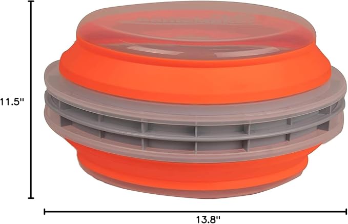 CanCooker Batter Bowl XL: Collapsible, Mess-Free, Dishwasher and Microwave Safe, Chemical-Free in Vibrant Orange - 5 Pack